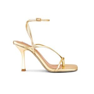 STEVE MADDEN Champagne Annie Gold Strappy Heels 6.5